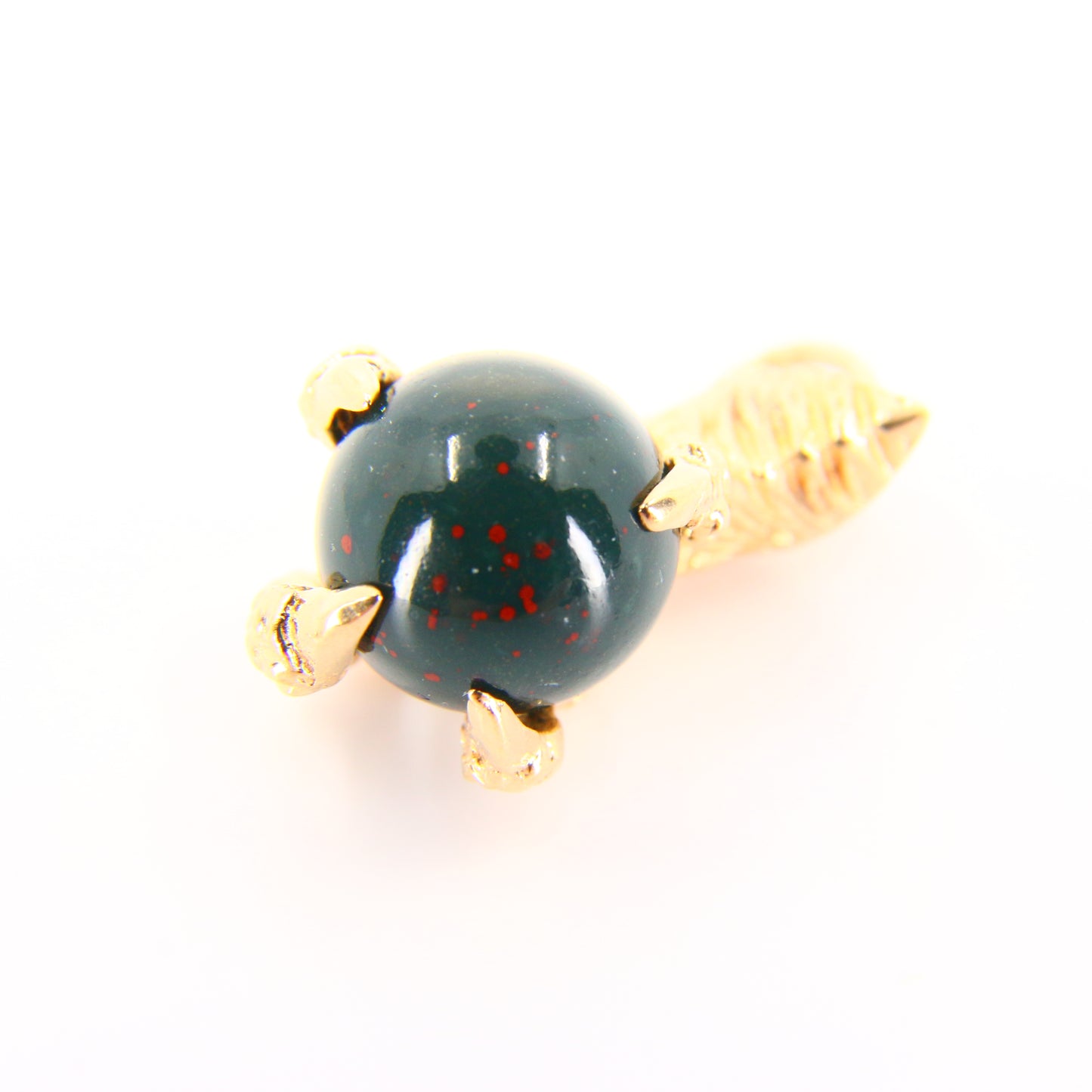 Vintage 9ct Gold Dragons Claw Charm Bloodstone Dragon Claw Hallmarked Pendant