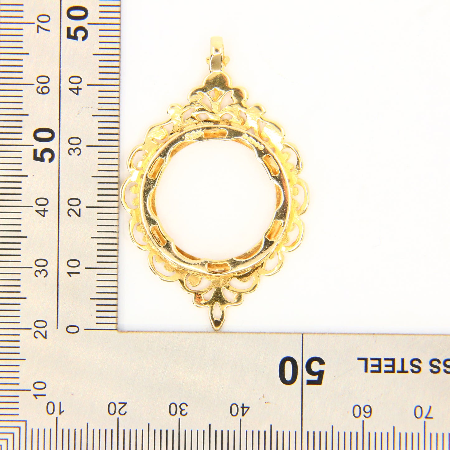 Vintage 9ct Full Sovereign Pendant Coin Display Charm Hallmarked Yellow Gold 22.05mm