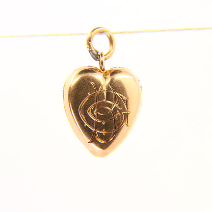 Vintage 9ct Gold Puff Heart Charm – Solid Gold Charm Gift