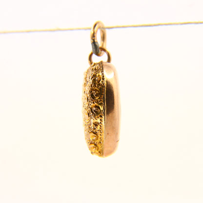 Vintage 9ct Gold Puff Heart Charm – Solid Gold Charm Gift