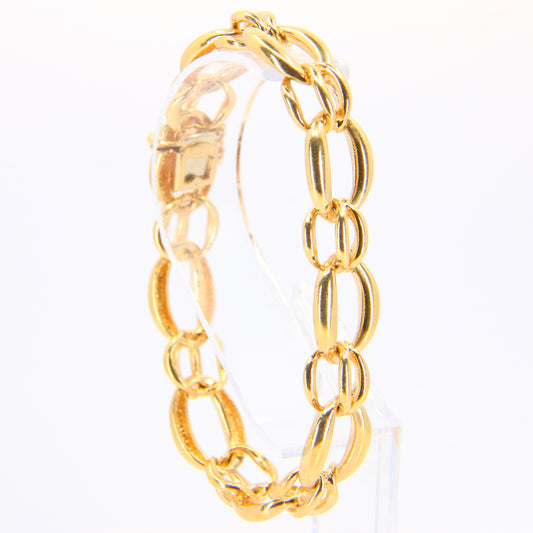 Vintage 9ct Gold Chain Link Bracelet Saunders & Shepherd London 1975 Yellow Gold