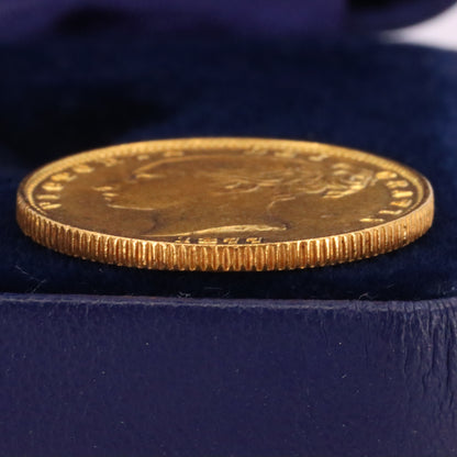 Antique 22ct Queen Victoria Young Head Shield Back Sovereign Coin Boxed