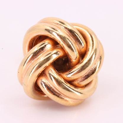 Vintage 9ct Hallmarked Yellow Gold Knot Stud Earrings Classic Design Boxed Gift