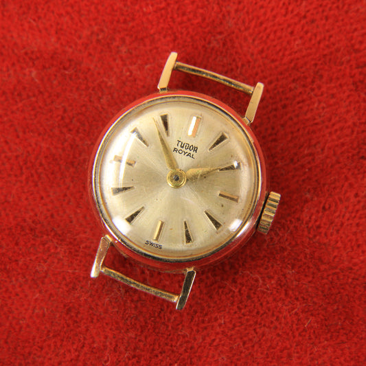 Vintage 9ct Hallmarked Gold Tudor Royal Ladies Wristwatch in Original Tudor Box