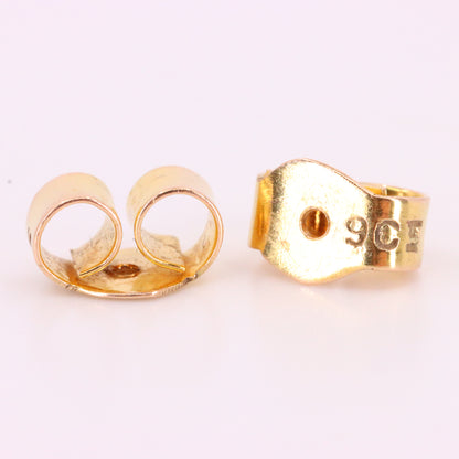 Vintage 9ct Hallmarked Yellow Gold Knot Stud Earrings Classic Design Boxed Gift