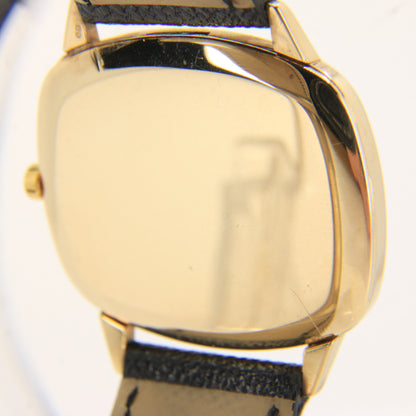 Vintage 9ct Gold Omega Wristwatch Leather Strap Cal 625 Unisex 1975 Hallmarked