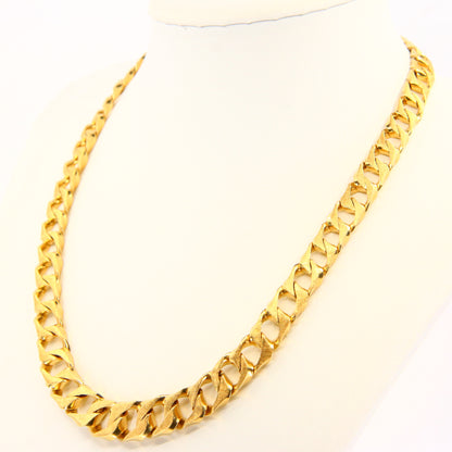 Vintage 18ct Gold Heavy Tapered Chain Necklace Hallmarked Yellow Gold Boxed