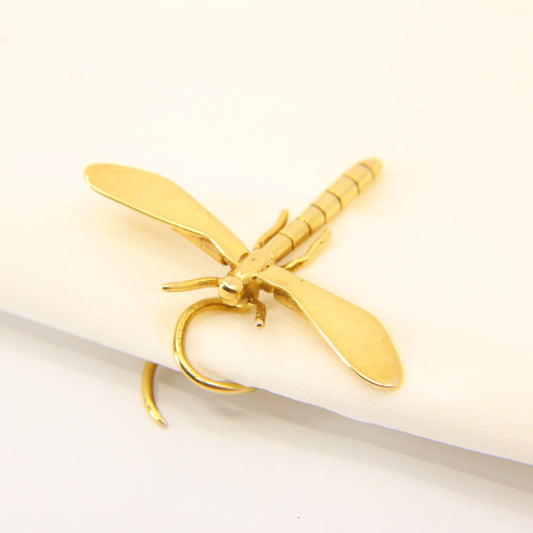 Vintage 9ct Gold Dragonflies 9 Carat Napkin Holders Gold Pair Yellow Gold Luxury