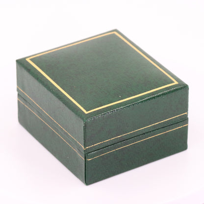 Vintage 9ct Hallmarked Yellow Gold Emerald Knot Stud Earrings Boxed Gift
