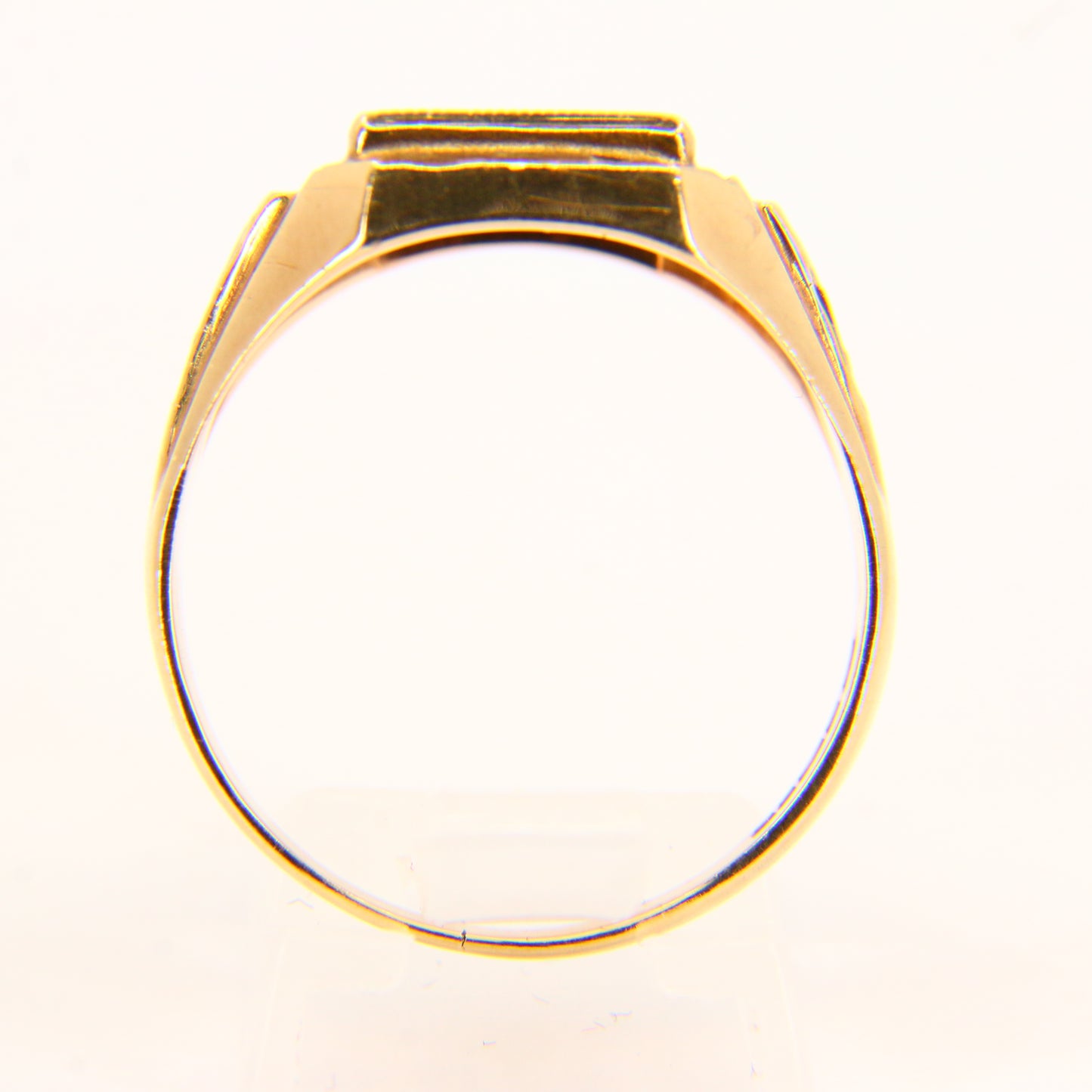 Vintage 9ct Gold Masonic Ring – Blue Enamel – UK T½ – Hallmarked Solid Gold