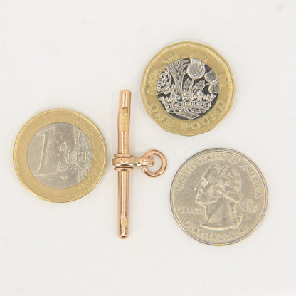 Antique 9ct Hallmarked Gold Albert Chain Swivel T Bar Pendant Charm Jewellery Finding
