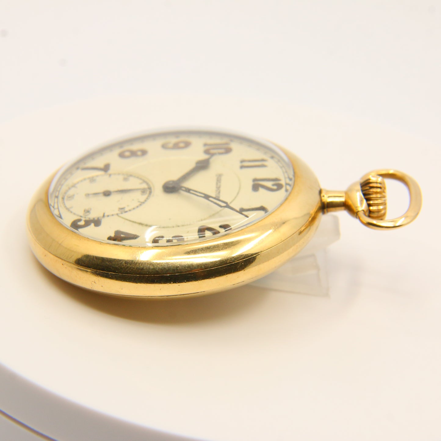 Antique Burlington USA 19 Jewel Keyless Pocket Watch Antique Watch Gift Gold Plated Rolled Gold Pocket Watch