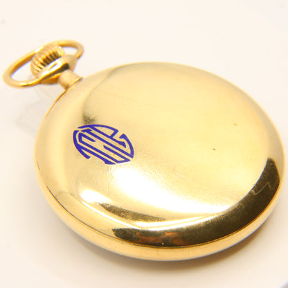 Antique Burlington USA 19 Jewel Keyless Pocket Watch Antique Watch Gift Gold Plated Rolled Gold Pocket Watch