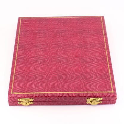 Vintage 9ct Hallmarked Gold 18 inch Collette Waudby Garnet Drop Designer Necklace Boxed