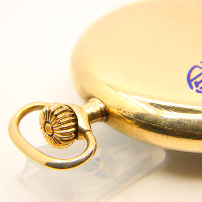 Antique Burlington USA 19 Jewel Keyless Pocket Watch Antique Watch Gift Gold Plated Rolled Gold Pocket Watch