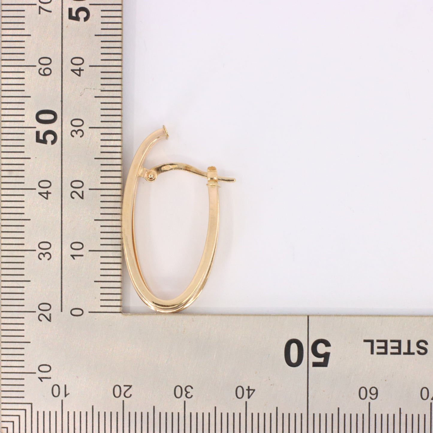 Vintage 9ct Hallmarked Yellow Gold Triple Band Hoop Earrings Italian Boxed Gift