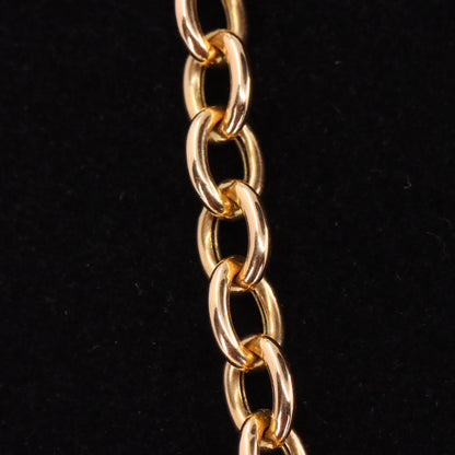 Vintage 9ct Hallmarked Yellow Gold T Bar Slider Heart Charm Belcher Chain Necklace Boxed Gift