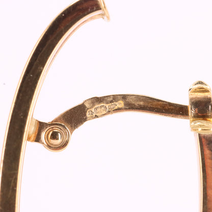 Vintage 9ct Hallmarked Yellow Gold Triple Band Hoop Earrings Italian Boxed Gift
