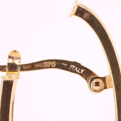 Vintage 9ct Hallmarked Yellow Gold Triple Band Hoop Earrings Italian Boxed Gift