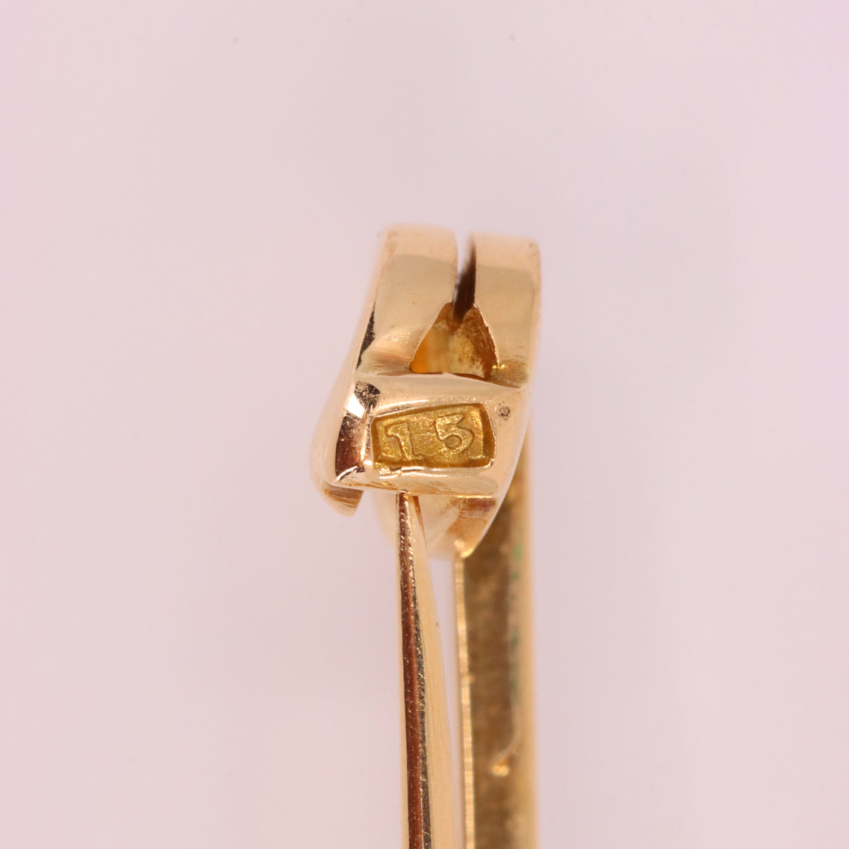 Antique 15ct Yellow Gold Sapphire Smoky Quartz Spider Brooch Safety Chain Boxed