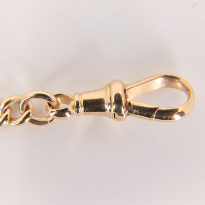 Antique 9ct Hallmarked Yellow Gold 4 Inch Albert Necklace Extender Dog Clip Ends