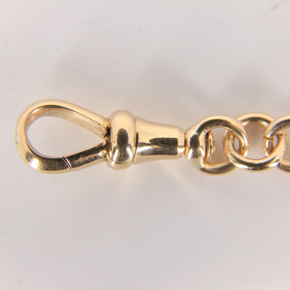 Antique 9ct Hallmarked Yellow Gold 4 Inch Albert Necklace Extender Dog Clip Ends