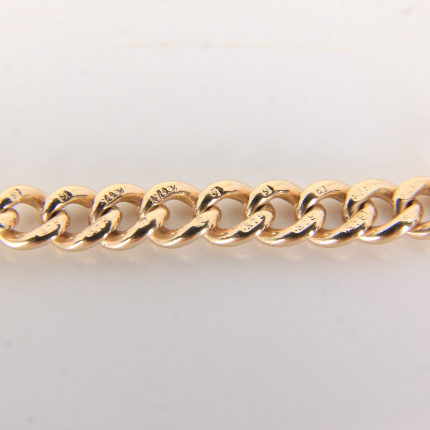 Antique 9ct Hallmarked Yellow Gold 4 Inch Albert Necklace Extender Dog Clip Ends