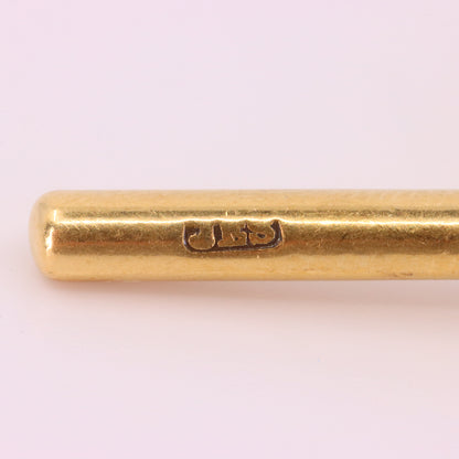 Antique 18ct Hallmarked 2.2 Inch Gold Swivel Dog Clip T Bar Albert Chain Extender Pendant