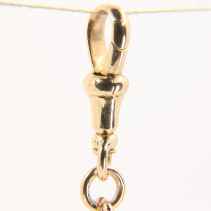 Antique 9ct Hallmarked Yellow Gold 4 Inch Albert Necklace Extender Dog Clip Ends