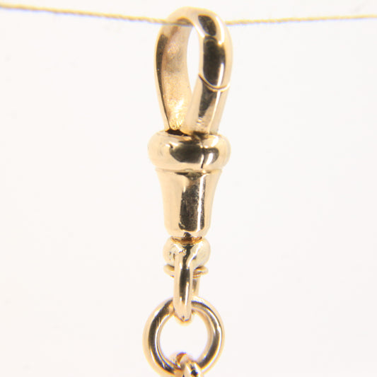 Antique 9ct Hallmarked Yellow Gold 4 Inch Albert Necklace Extender Dog Clip Ends