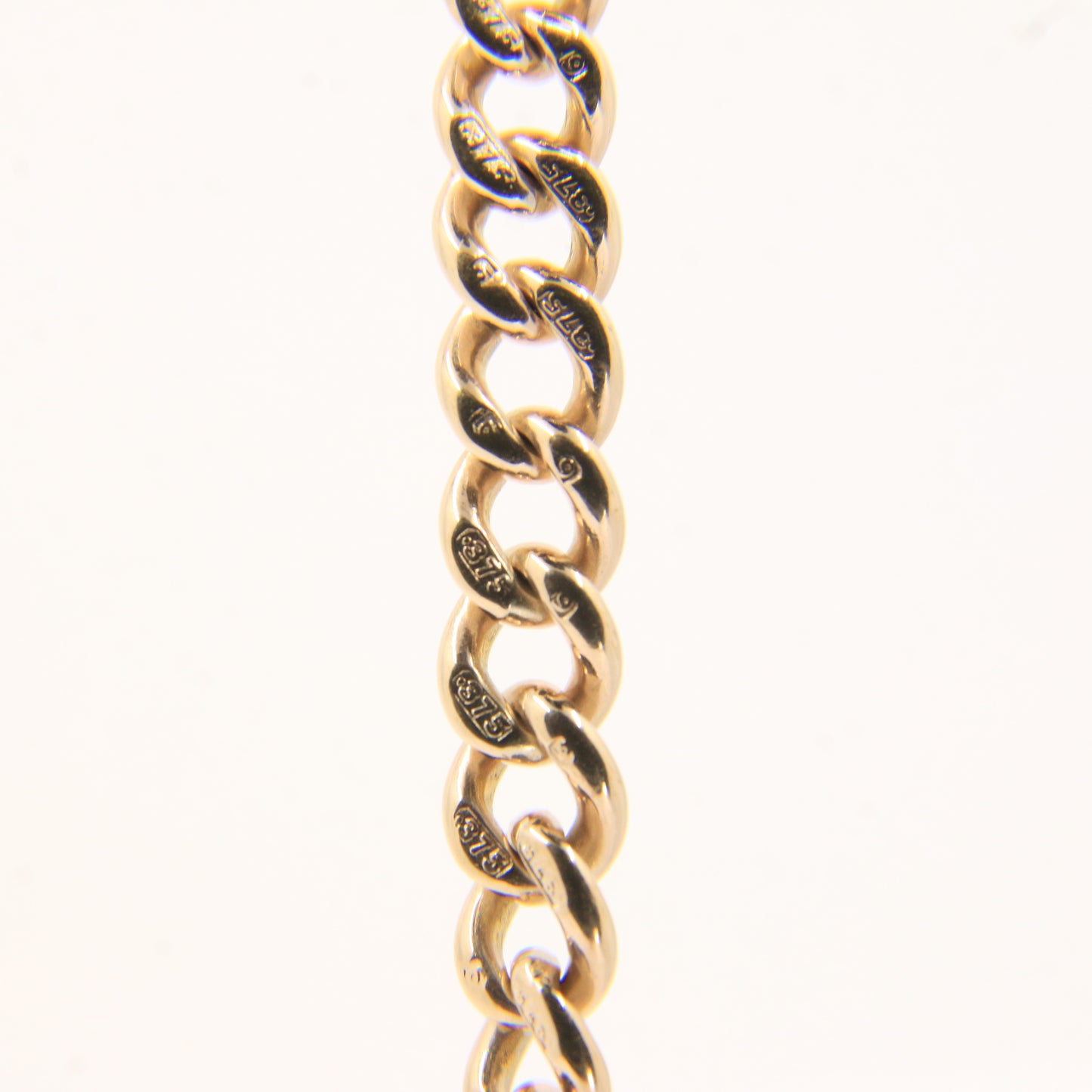 Antique 9ct Hallmarked Yellow Gold 4 Inch Albert Necklace Extender Dog Clip Ends