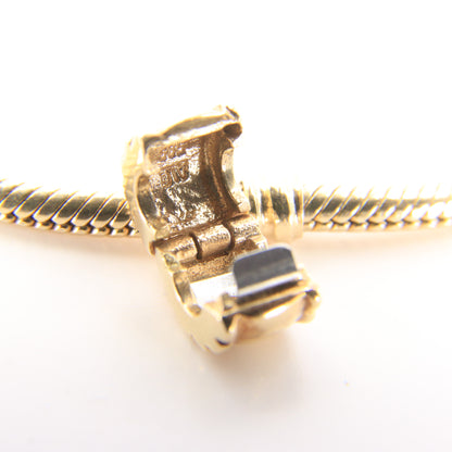 Pandora 14ct Solid Gold Snake Chain Bracelet 19cm Yellow Gold Moments Collection