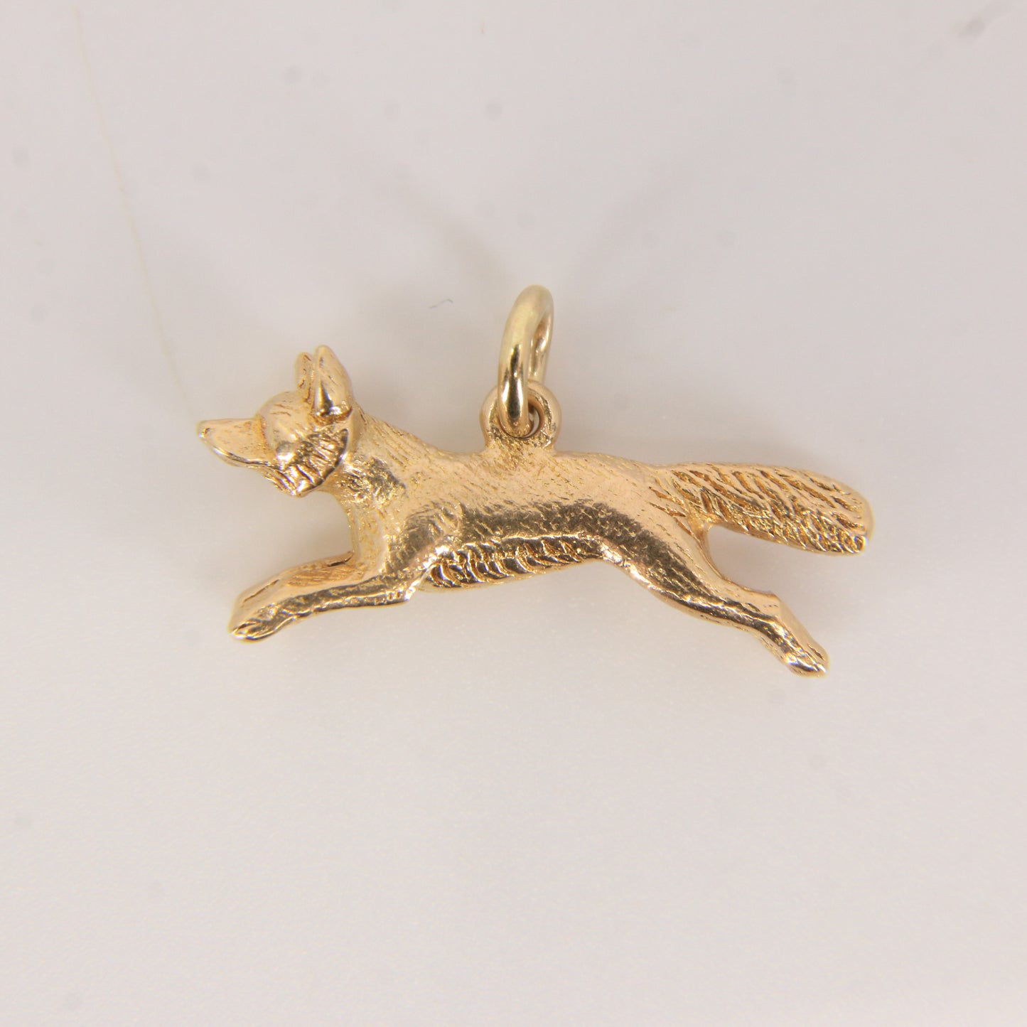 Vintage 9ct Hallmarked Gold Leaping Fox Pendant Charm Wildlife Animal Gift