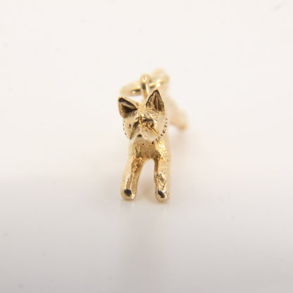 Vintage 9ct Hallmarked Gold Leaping Fox Pendant Charm Wildlife Animal Gift