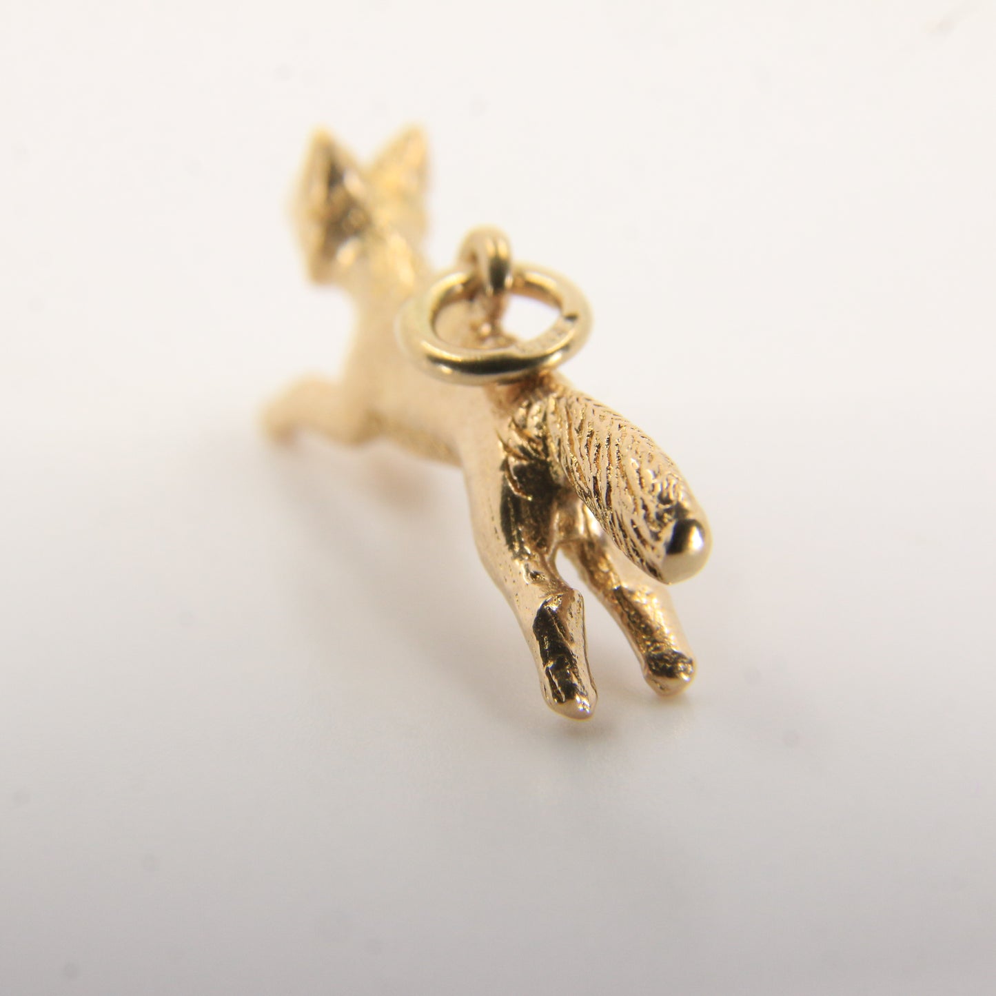 Vintage 9ct Hallmarked Gold Leaping Fox Pendant Charm Wildlife Animal Gift
