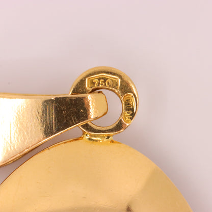 Vintage 18ct Yellow Gold Unoerre Virgin Mary Madonna Religious Pendant Italian