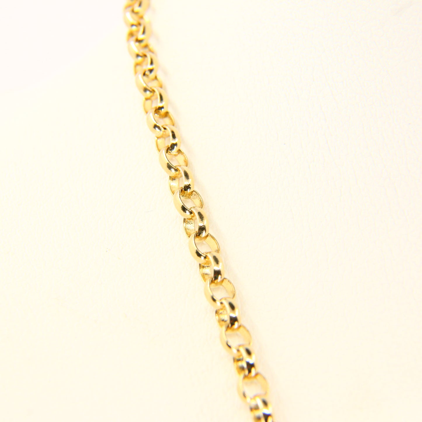 Vintage 9ct 24" Belcher Chain Cable Necklace Hallmarked Yellow Gold Boxed Gift