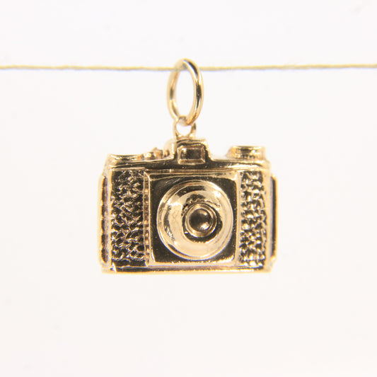 Vintage 9ct Hallmarked Yellow Gold SLR Film Camera Charm Photography Pendant