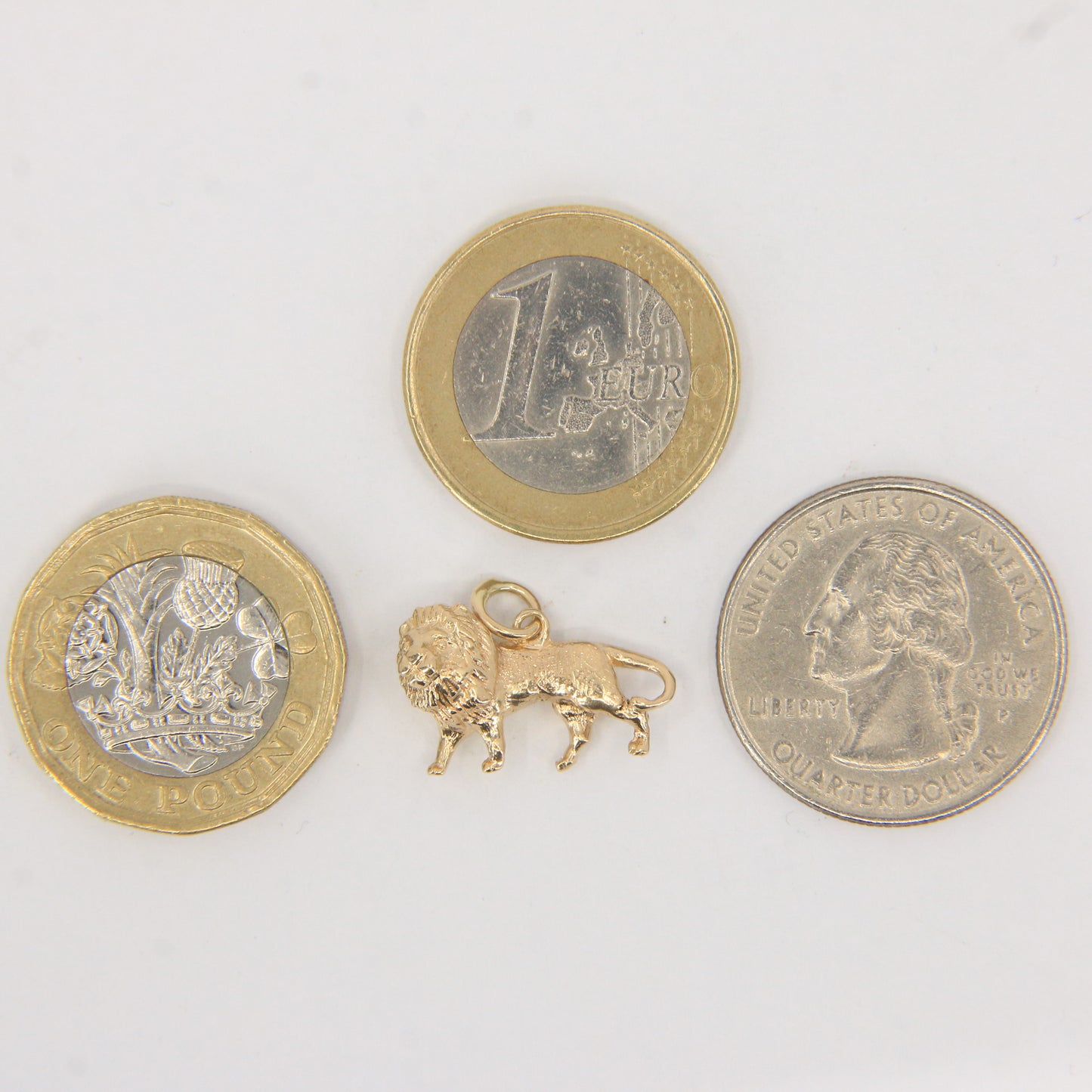 Vintage 9ct Hallmarked Gold Lion Charm Pendant Safari Animal Themed Gift