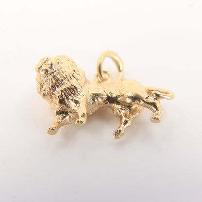Vintage 9ct Hallmarked Gold Lion Charm Pendant Safari Animal Themed Gift