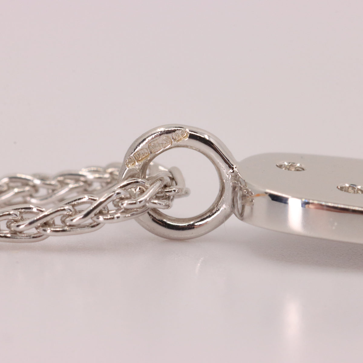 Vintage 18ct Hallmarked White Gold 18 inch Jean Marc Garel Diamond Flip Flop Pendant Necklace