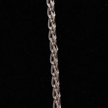 Vintage 18ct Hallmarked White Gold 18 inch Jean Marc Garel Diamond Flip Flop Pendant Necklace