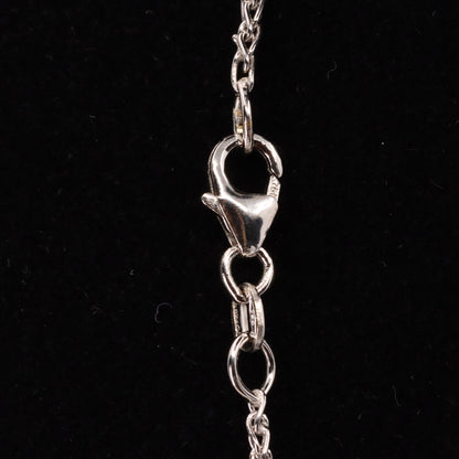 Vintage 18ct Hallmarked White Gold 18 inch Jean Marc Garel Diamond Flip Flop Pendant Necklace