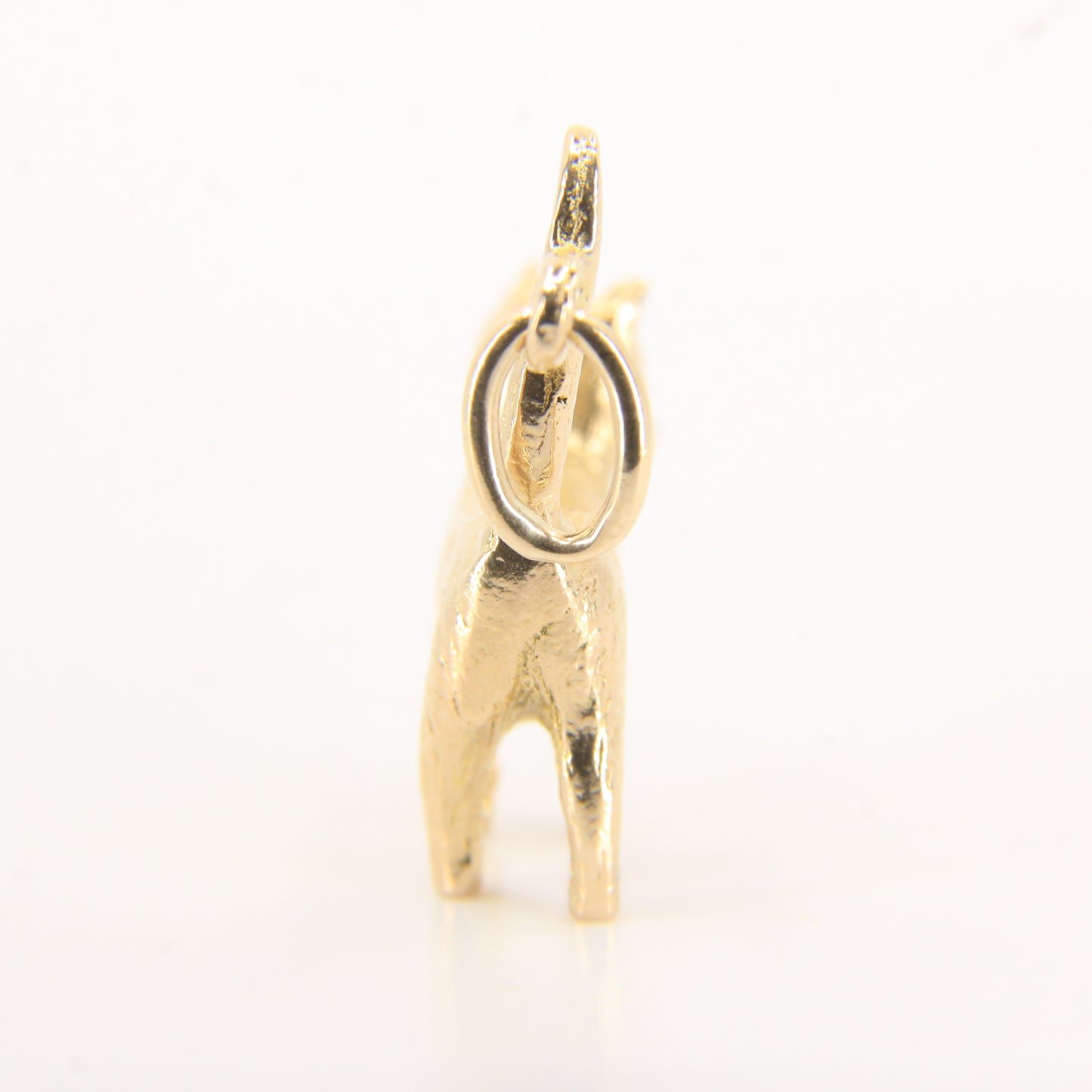 Vintage 9ct Hallmarked Cat Charm Pendant Yellow Gold Long Tailed Feline Gift