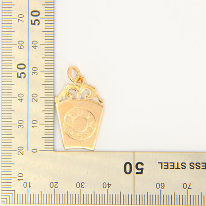 Antique 9ct Gold Masonic HTWSSTKS Pendant Hallmarked 9 Carat Fob Mason Insignia Charm