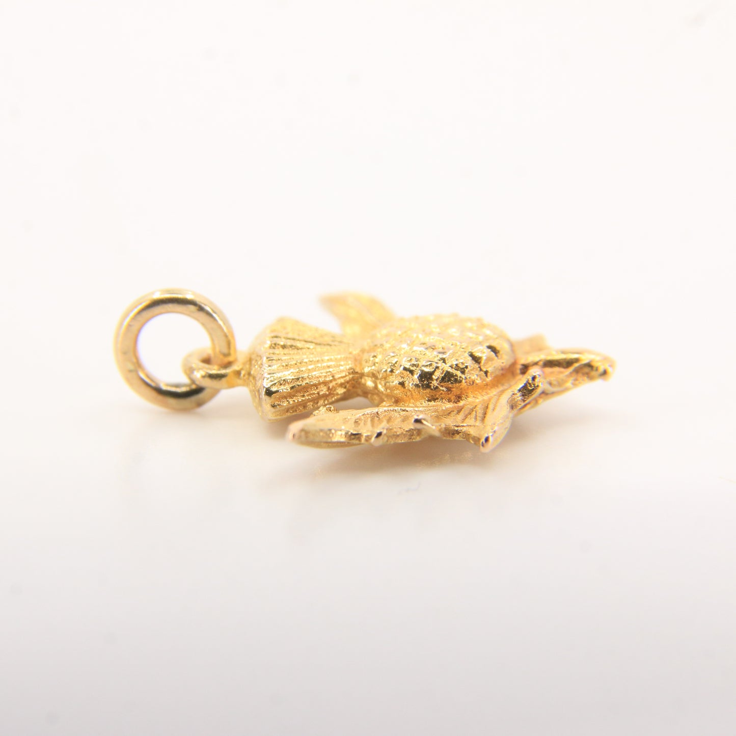 Vintage 9ct Yellow Gold Scottish Thistle Charm Pendant Flower Of Scotland Gift