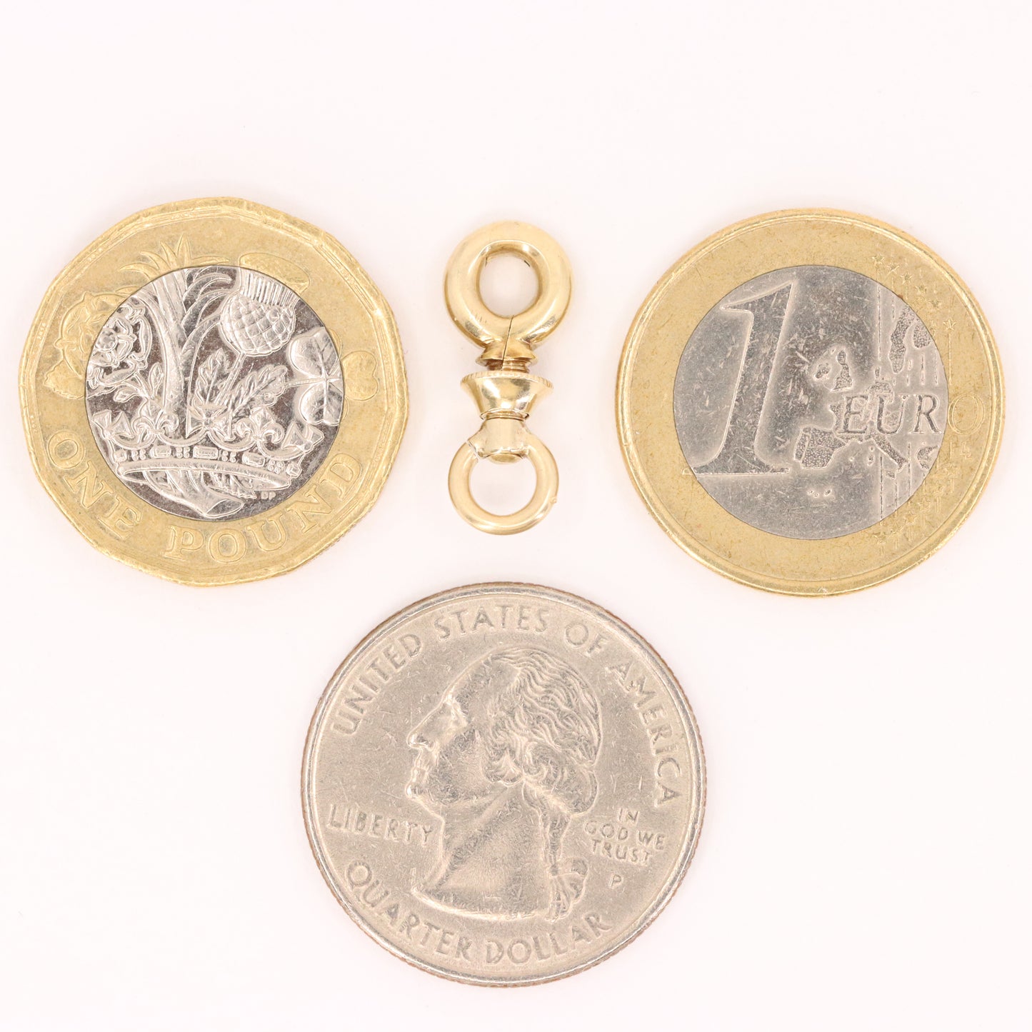 Antique 14k Yellow Gold Screw Swivel Dog Clip Jewellery Clasp Charm Holder