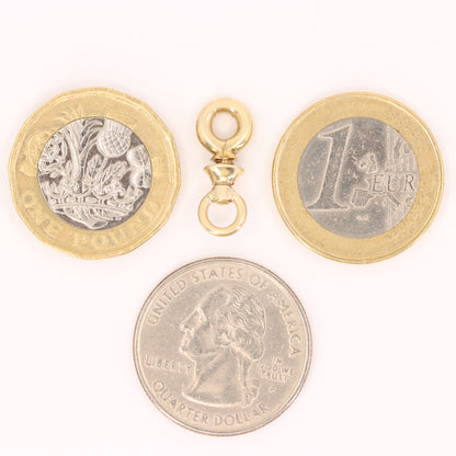 Antique 14k Yellow Gold Screw Swivel Dog Clip Jewellery Clasp Charm Holder