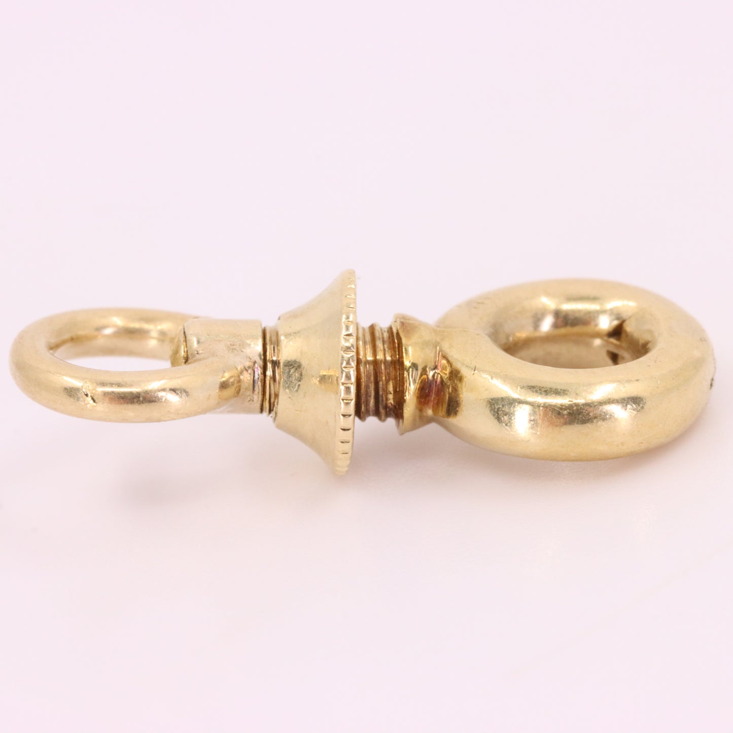 Antique 14k Yellow Gold Screw Swivel Dog Clip Jewellery Clasp Charm Holder