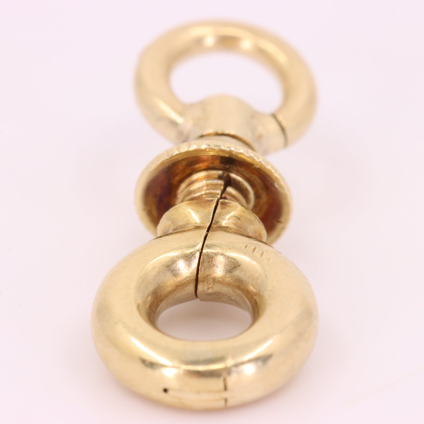 Antique 14k Yellow Gold Screw Swivel Dog Clip Jewellery Clasp Charm Holder
